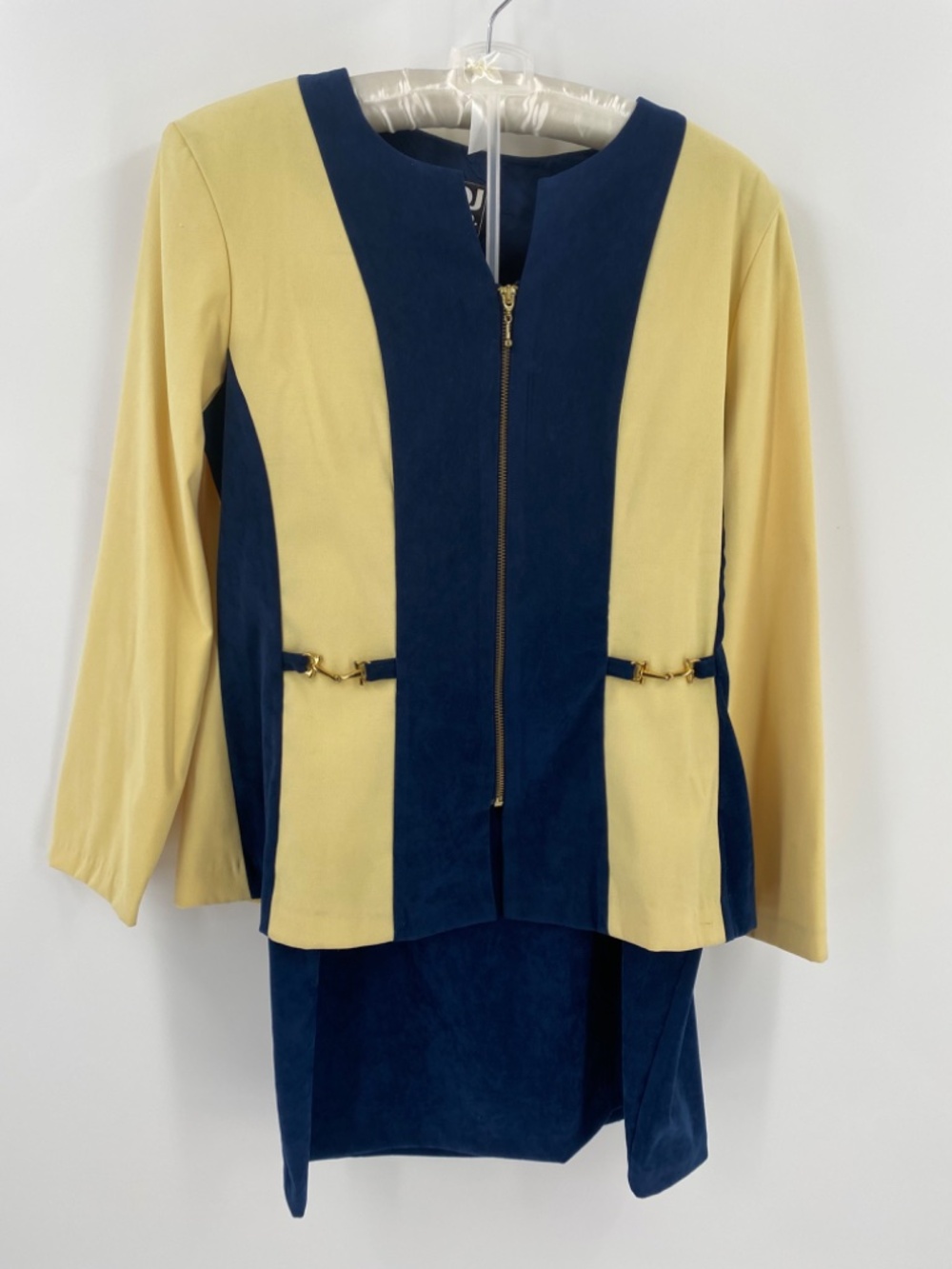 Vintage 90s DJ & Co Dawn Joy Colorblock Skirt Suit Set Horsebit Size 16